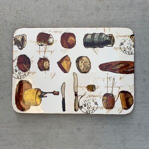 Williams Sonoma Stoneware Enamel Finish Made Portugal Cheese Charcuterie Board